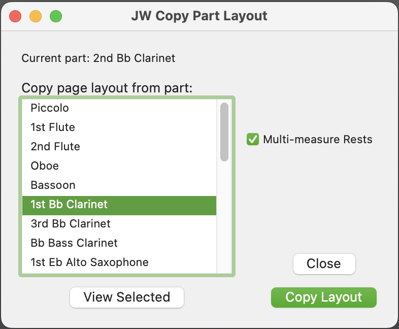 jw copy part layout